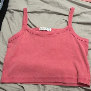 Pink Tank Cropped Top